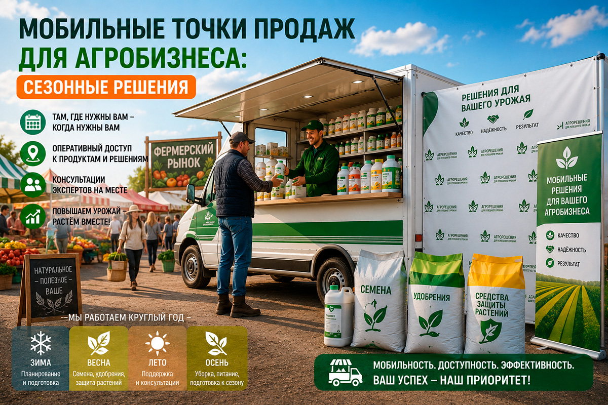Мобильные точки продаж для агробизнеса: сезонные решения