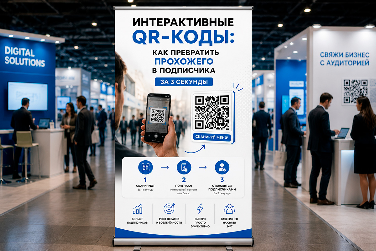 Интерактивные QR-коды: как превратить прохожего в подписчика за 3 секунды