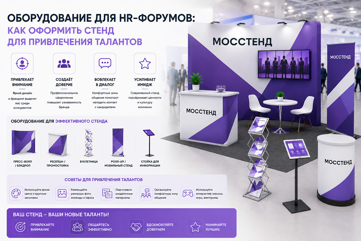 Оборудование для HR-форумов: как оформить стенд для привлечения талантов